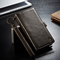 CaseMe 2-in-1 Luxury Business Magnetic Flip Leather Case For iPhone11/iPhone11 Pro/iPhone11 Pro Max With Wrist Strap Wallet Card Slot Stand Detachable Phone Case