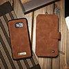 CaseMe Case For Samsung Galaxy S7 edge Card Holder / with Stand / Flip Full Body Cases Solid Colored Hard PU Leather