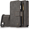 CaseMe Detachable Zipper iPhone 13 12 11 pro Max XR Wallet Case Thin Large Leather Flip Card Holder Slim Magnetic 2-in-1 Folio Kickstand Wristlet Cool Purse Wallet Case for Men Women Girls miniinthebox