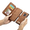CaseMe Leather Case For Samsung Galaxy S9 / S9 Plus / S8 Plus Wallet / Card Holder / Shockproof Full Body Cases Solid Colored Hard Genuine Leather Case for Samsung