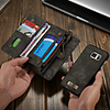 CaseMe Leather Protective Wallet with Removable Magnetic Closure Cell Phone Cover Many Compartments 11 Card Pockets Zippered Coin Pocket Samsung S7 Filp Bag Purse