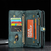 CaseMe Leather Protective Wallet with Removable Magnetic Closure Cell Phone Cover Many Compartments 11 Card Pockets Zippered Coin Pocket Samsung S7 S7EDGE S8 S8PLUS S9 S9PLUS Filp Bag Purse