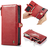 CaseMe Luxury Business Flip Leather Phone Case For iPhone 11 / 11 Pro / 11 Pro Max / Xs Max / Xs / Xr / X Magnetic Wallet Card Slot Stand Detachable For iPhone 8 Plus / 7 Plus / 6 Plus / 8 / 7 / 6