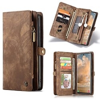 CaseMe Luxury Business Leather Case For Samsung Galaxy S22 S21 S20 Plus Ultra A72 A52 A42 A32 Note 10 Wallet Card Case Detachable Magnetic Flip Case miniinthebox