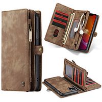 CaseMe Multifunctional Luxury Business Leather Magnetic Flip Case For iPhone 11 / 11 Pro / 11 Pro Max / Xs Max / Xs / Xr / X With Wallet Card Slot Stand 2-in-1 Detachable Case Cover miniinthebox