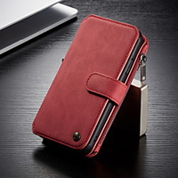 CaseMe Multifunctional Magnetic Luxury Business Leather Flip Phone Case For Samsung Galaxy S10 / S9 / S8 / S10 Plus / S9 Plus / S8 Plus With Wallet Card Slot Stand Detachable Case Cover