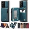 CaseMe Retro Leather Zipper Purse Back Case For Samsung Galaxy A52 A72 Note 20 10 Ultra S21 S20 S10 Wallet Card Slot Stand Credit Card Holder Cases Wristlet Zipper Wallet miniinthebox