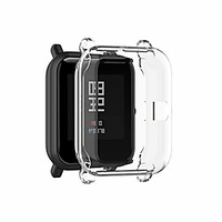 cases compatible with amazfit bip u smartwatch men women watch case soft tpu shockproof bumper cover screen protector case for amazfit bip u (clear) miniinthebox