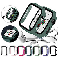 Cases For Apple Watch Series 6 / SE / 5/4 44mm / Apple Watch Series 6 / SE / 5/4 40mm / Apple Watch Series 3/2/1 38mm Plastic / Tempered Glass Compatibility Apple