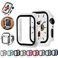 Cases For Apple Watch Series 6 / SE / 5/4 44mm / Apple Watch Series 6 / SE / 5/4 40mm / Apple Watch Series 3/2/1 38mm Plastic / Tempered Glass Compatibility Apple