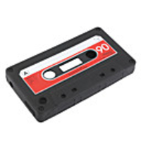 Cassette Style Silicon Case for iPhone 3 (Black)