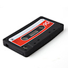 Cassette Style Silicone Case for iTouch 4 Black Color