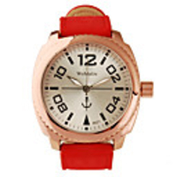 Casual Fashion Leather Band Big Dial Women Men Lady