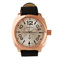 Casual Fashion PU Leather Band Big Dial Women Men Lady