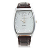Casual PC Quartz Wrist Watch with Brown PU Leather Band