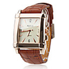 Casual PU Quartz Wrist Watch With Brown Band For Men