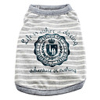 Casual Striped Cotton T-shirt for Dogs (XS-XL)