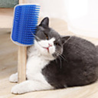 Cat Brushes Cleaning Plastic Dog Clean Supply Massage Pet Grooming Supplies Pink Blue Gray