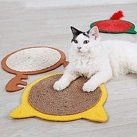 Cat Cat Scratcher Mat Cat Scratching Carpet Pad Color Block Donuts Relieves Stress Washable For Indoor Use Fabric for Large Medium Small Dogs and Cats miniinthebox