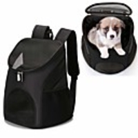 Cat Dog Carrier Bag Travel Backpack Portable Breathable Solid Colored Terylene Nylon Black Red Blue
