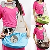 Cat Dog Carrier Bag Travel Backpack Shoulder Messenger Bag Sling Shoulder Bag Portable Breathable Fabric Pink Green Blue