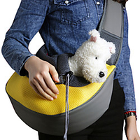 Cat Dog Carrier Bag Travel Backpack Shoulder Messenger Bag Sling Shoulder Bag Portable Breathable Solid Colored Fabric Small Dog Purple Yellow Blue miniinthebox