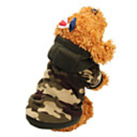 Cat Dog Coat Hoodie Camo / Camouflage Keep Warm Fashion Outdoor Winter Dog Clothes Camouflage Color Leopard Costume Cotton XS S M L XL