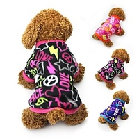 Cat Dog Coat Shirt / T-Shirt Sweater Heart Party Casual / Daily Keep Warm Outdoor Winter Dog Clothes Puppy Clothes Dog Outfits Black Fuchsia Blue Costume for Girl and Boy Dog Polar Fleece XS S M L miniinthebox