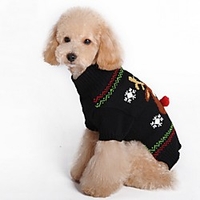 Cat Dog Coat Sweater Puppy Clothes Reindeer Party Cosplay Casual / Daily Winter Dog Clothes Puppy Clothes Dog Outfits Black Red Costume for Girl and Boy Dog Spandex Cotton / Linen Blend XXS XS S M L