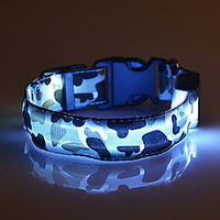 Cat Dog Collar Glowing Pet Collar LED Lights Adjustable / Retractable Waterproof Rechargeable Safety USB Camo / Camouflage Nylon White Yellow Red Blue Pink miniinthebox