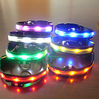 Cat Dog Collar Glowing Pet Collar Waterproof LED Lights Safety Nylon White Red Blue Orange miniinthebox