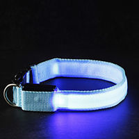 Cat Dog Collar Light Up Collar LED Lights Adjustable / Retractable Solid Colored Nylon White Yellow Red Blue Pink