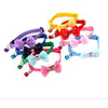 Cat Dog Collar Portable Breathable Foldable Bowknot Fabric Purple Red
