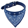 Cat Dog Collar Soft Bandanas Hands free Casual Cosplay Solid Colored PU Leather Fabric Black Red Blue