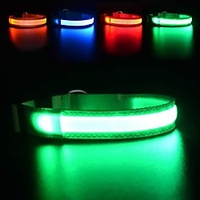 Cat Dog Collar Training Collar Light Up Collar LED Lights Waterproof Rechargeable Safety Adjustable Reflective Nylon White Blue Pink Green miniinthebox