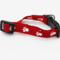 Cat Dog Collar Wireless Geometry Nylon Red