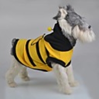 Cat Dog Costume Coat Hoodie Winter Dog Clothes Yellow Costume Polar Fleece Animal Cosplay Birthday Holiday XS S M L XL XXL