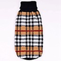 Cat Dog Costume Coat Sweater Winter Dog Clothes Brown Costume Acrylic Fibers Plaid / Check Cosplay Birthday Holiday XS S M L XL XXL