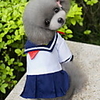 Cat Dog Costume Dress Sailor Cosplay Fashion Dog Clothes Blue Costume Cotton S M L XL