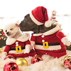 Cat Dog Costume Jumpsuit Christmas Cartoon Cosplay Christmas Winter Dog Clothes Puppy Clothes Dog Outfits Red Costume for Girl and Boy Dog Polar Fleece XS S M L XL