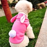 Cat Dog Costume Shirt / T-Shirt Hoodie Animal Cartoon Cosplay Wedding Halloween Winter Dog Clothes Pink Costume Polar Fleece XS S M L XL