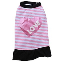 Cat Dog Dress Puppy Clothes Heart Letter Number Dog Clothes Puppy Clothes Dog Outfits Pink Costume for Girl and Boy Dog Cotton XS S M L miniinthebox