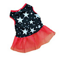 Cat Dog Dress Stars Casual / Daily Dog Clothes Black Costume Baby Small Dog Terylene XS S M L
