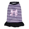 Cat Dog Dress Stripes Casual / Daily Fashion Dog Clothes Puppy Clothes Dog Outfits Breathable Purple Costume for Girl and Boy Dog Cotton XS S M L miniinthebox