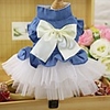 Cat Dog Dress Tuxedo Bowknot Party Cowboy Casual / Daily Dog Clothes White Pink Costume Chiffon Denim XS S M L XL XXL