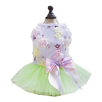 Cat Dog Dress Tuxedo Puppy Clothes Stars Fashion Wedding Dog Clothes Puppy Clothes Dog Outfits Blue Pink Green Costume for Girl and Boy Dog Chiffon Cotton XS S M L XL miniinthebox