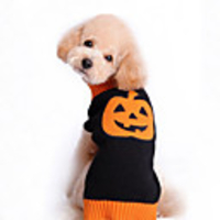 Cat Dog Halloween Costumes Sweater Pumpkin Halloween Winter Dog Clothes Black Costume Large Dog Cotton XXS XS S M L XL