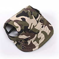 Cat Dog Hoodie Bandanas Hats Sport Hat Camo / Camouflage Sports Dog Clothes Puppy Clothes Dog Outfits Camouflage Color Stripe Red / White Costume for Girl and Boy Dog Terylene S M miniinthebox