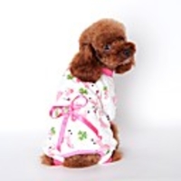 Cat Dog Jumpsuit Pajamas Cartoon Casual / Daily Winter Dog Clothes Yellow Blue Pink Costume Cotton S M L XL XXL