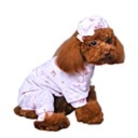 Cat Dog Jumpsuit Pajamas Cartoon Casual / Daily Winter Dog Clothes Yellow Blue Pink Costume Cotton XS S M L XL